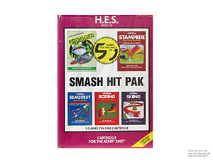 Box for Atari 2600 Smash Hits Pak Pink HES