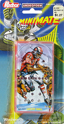 Lucky Ball Gridiron Mini-mate Androform Game Redbox on Card