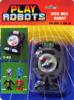 Play Robots Dice Box Robot on Card