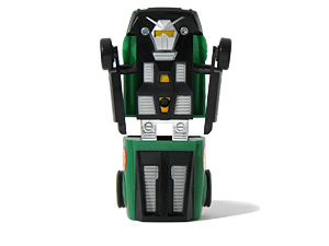 Ferrari Dashbots Metallic Sparkle Green and Black all Plastic in Robot Mode