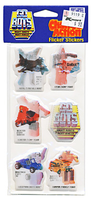 Gobots Change Action Flicker Stickers Gordy International