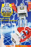 Cardback / Backing Card for Gobots Block Head