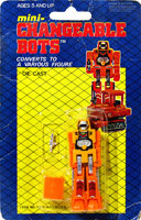 Mini-Changeable Bots YJ-8 Gobots Dozer Bootleg on Card