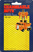 Cardback / Backing Card for Mini-Changeable Bots Gobots Dumper Bootleg