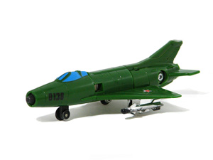 Gunnyr in Green Mikoyan-Gurevich MiG-21 Fighter Jet Mode