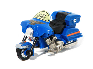 Gobots and Machine Men Night Ranger in Blue Motorcycle Mode