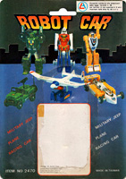 Cardback for Slicks Robot Car Bootleg