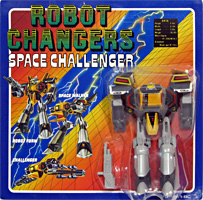 Space Challenger Robot Changers on Card