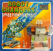 Space Fighting Tank Robot Changers on Card