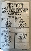 Tank Truck Robot to Car Robot Changers on Card