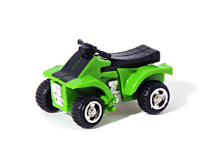 Lil' Yellow Green Variant in Four Wheel ATV Quad Bike Mode