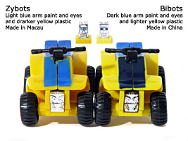 Zybots vs Bibots Comparison