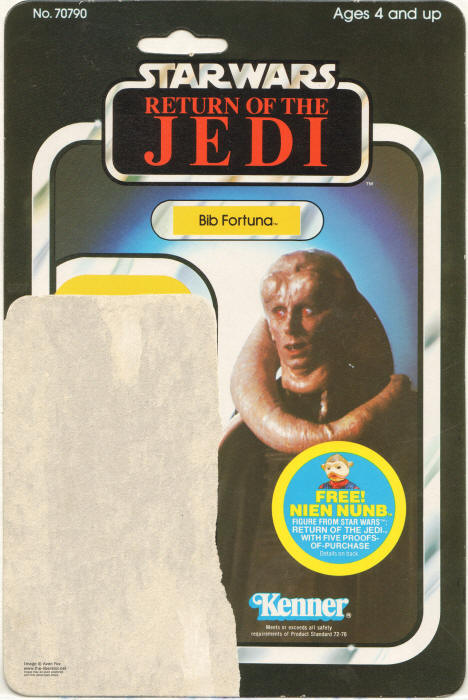 Bib Fortuna 65 Back Backing Card / Cardback Australian NSW Nien Nunb Offer