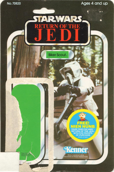 Biker Scout 65 Back Backing Card / Cardback Australian NSW Nien Nunb Offer