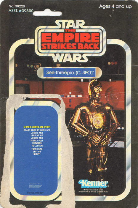 C-3PO See-Threepio esb41e 41 Back Backing Card / Cardback