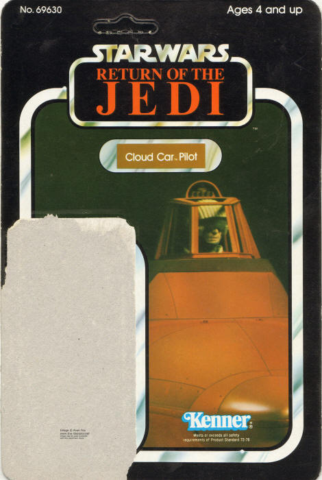 Cloud Car Pilot rotj79a 79 Back Backing Card / Cardback