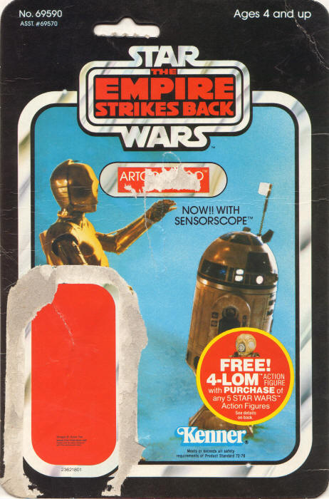 R2-D2 47 back Toltoys NSW Australian Backing Card / Card Back 4-lom Offer