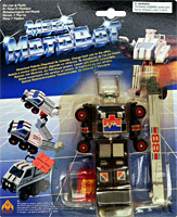 Crane Truck Mega Moto-Bot MC Toy on European Card