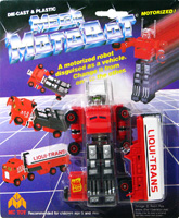 Tanker Truck Mega Moto-Bot MC Toy on Card